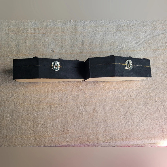 Two Handmade Handcrafted Wooden Coffins Halloween Decorations - Picture 5 of 8